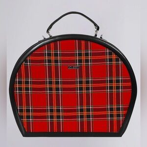 NWT Collectif Tartan Plaid Red and Black Women's Bag Tote Travel Bag